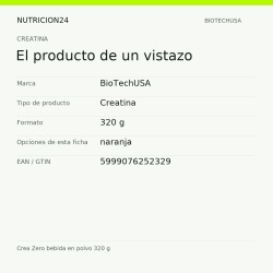 Crea Zero bebida en polvo 320 g - El producto de un vistazo | Nutricion24