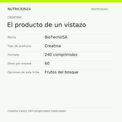 Creatine Candy 240 comprimidos masticables - El producto de un vistazo | Nutricion24