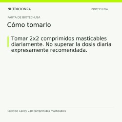 Creatine Candy 240 comprimidos masticables - Cómo tomarlo | Nutricion24