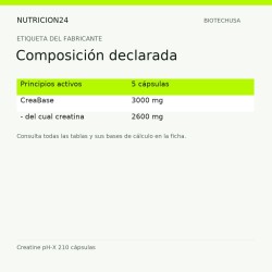 Creatine pH-X 210 cápsulas - Composición declarada | Nutricion24