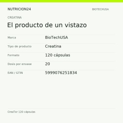 CreaTor 120 cápsulas - El producto de un vistazo | Nutricion24