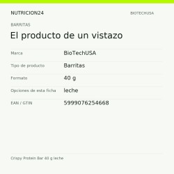 Crispy Protein Bar 40 g leche - El producto de un vistazo | Nutricion24