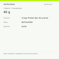 Crispy Protein Bar 40 g leche - 40 g | Nutricion24