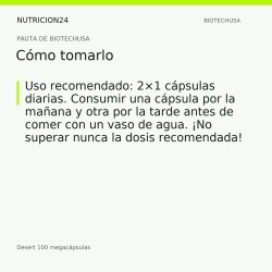 Desert 100 megacápsulas - Cómo tomarlo | Nutricion24