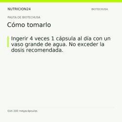 EAA 200 megacápsulas - Cómo tomarlo | Nutricion24