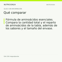EAA 200 megacápsulas - Qué comparar | Nutricion24