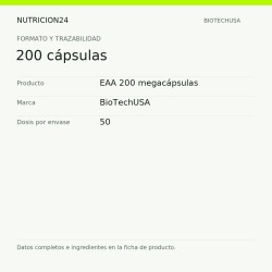 EAA 200 megacápsulas - 200 cápsulas | Nutricion24