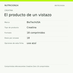 Comprimidos efervescentes Creatine Zero 18 comprimidos - El producto de un vistazo | Nutricion24