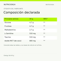 Energy Gel 40 g - Composición declarada | Nutricion24