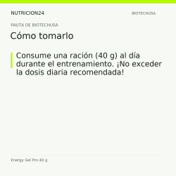 Energy Gel Pro 40 g - Cómo tomarlo | Nutricion24
