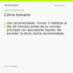 Fat-X 60 tabletas - Cómo tomarlo | Nutricion24