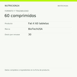Fat-X 60 tabletas - 60 comprimidos | Nutricion24