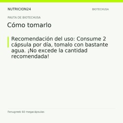 Fenugreek 60 megacápsulas - Cómo tomarlo | Nutricion24
