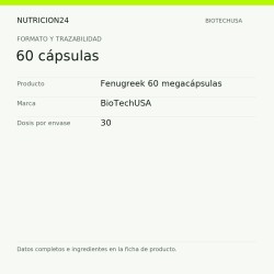 Fenugreek 60 megacápsulas - 60 cápsulas | Nutricion24