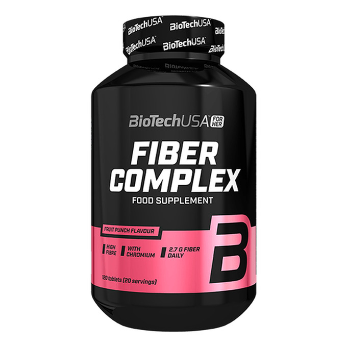 Fiber Complex 120 tableta masticable - cóctel de frutas - imagen oficial BioTechUSA