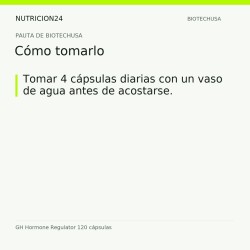 GH Hormone Regulator 120 cápsulas - Cómo tomarlo | Nutricion24