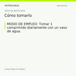 Ginkgo Biloba 90 tabletas - Cómo tomarlo | Nutricion24