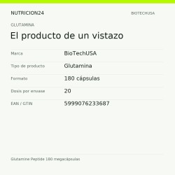 Glutamine Peptide 180 megacápsulas - El producto de un vistazo | Nutricion24