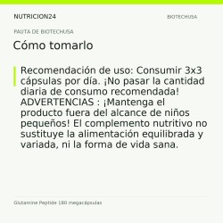 Glutamine Peptide 180 megacápsulas - Cómo tomarlo | Nutricion24