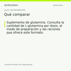 Glutamine Peptide 180 megacápsulas - Qué comparar | Nutricion24