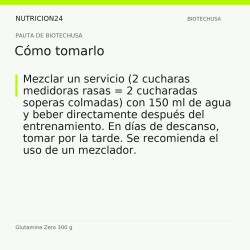 Glutamine Zero 300 g - Cómo tomarlo | Nutricion24