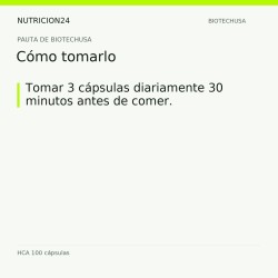 HCA 100 cápsulas - Cómo tomarlo | Nutricion24
