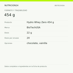 Hydro Whey Zero 454 g - 454 g | Nutricion24