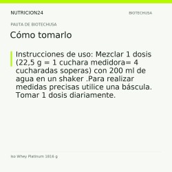 Iso Whey Platinum 1816 g - Cómo tomarlo | Nutricion24