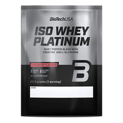Iso Whey Platinum 22,5 g - fresa - imagen oficial BioTechUSA
