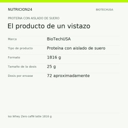 Iso Whey Zero caffé latte 1816 g - El producto de un vistazo | Nutricion24