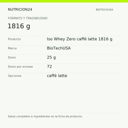 Iso Whey Zero caffé latte 1816 g - 1816 g | Nutricion24