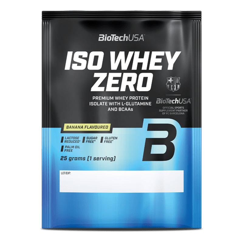 Iso Whey Zero bebida de proteína en polvo 25 g - plátano - imagen oficial BioTechUSA