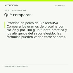 Iso Whey Zero caffé latte 25 g - Qué comparar | Nutricion24