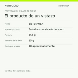 Iso Whey Zero caffé latte 454 g - El producto de un vistazo | Nutricion24