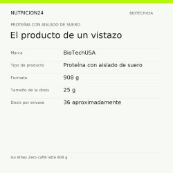 Iso Whey Zero caffé latte 908 g - El producto de un vistazo | Nutricion24