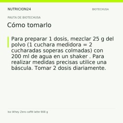 Iso Whey Zero caffé latte 908 g - Cómo tomarlo | Nutricion24