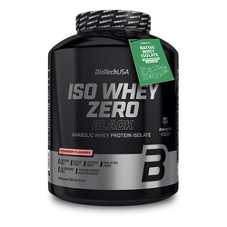 Bebida de proteína anabólica en polvo Iso Whey Zero Black 1816 g - fresa - imagen oficial BioTechUSA