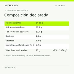 IsoTonic 30 g - Composición declarada | Nutricion24
