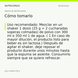 Juicy Isolate 500 g - Cómo tomarlo | Nutricion24