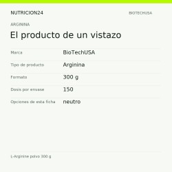 L-Arginine polvo 300 g - El producto de un vistazo | Nutricion24