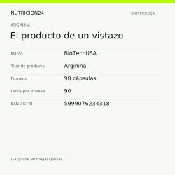L-Arginine 90 megacápsulas - El producto de un vistazo | Nutricion24