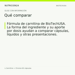 L-Carnitine + Chrome 60 cápsulas - Qué comparar | Nutricion24