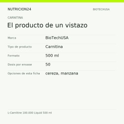 L-Carnitine 100.000 Liquid 500 ml - El producto de un vistazo | Nutricion24