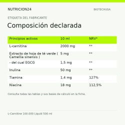 L-Carnitine 100.000 Liquid 500 ml - Composición declarada | Nutricion24