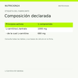 L-Carnitine 60 tabletas - Composición declarada | Nutricion24