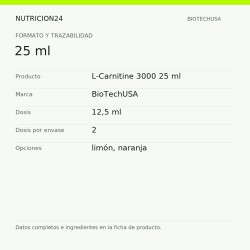 L-Carnitine 3000 25 ml - 25 ml | Nutricion24