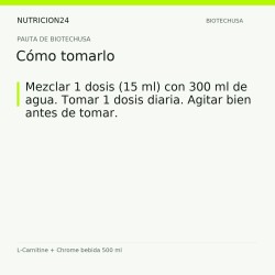 L-Carnitine + Chrome bebida 500 ml - Cómo tomarlo | Nutricion24