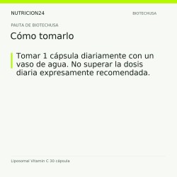 Liposomal Vitamin C 30 cápsula - Cómo tomarlo | Nutricion24
