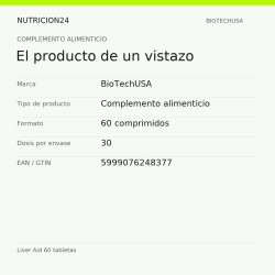 Liver Aid 60 tabletas - El producto de un vistazo | Nutricion24