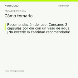 Maca 60 megacápsulas - Cómo tomarlo | Nutricion24